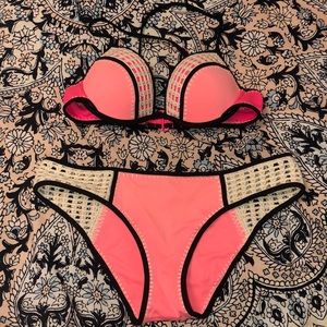 Victoria’s Secret pink crochet bathing suit